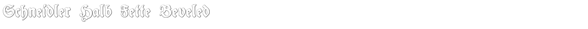 Sample characters Schneidler Halb Fette Font